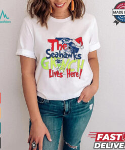 The Seattle Seahawks Grinch Lives Here Christmas T Shirt