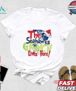 The Seattle Seahawks Grinch Lives Here Christmas T Shirt