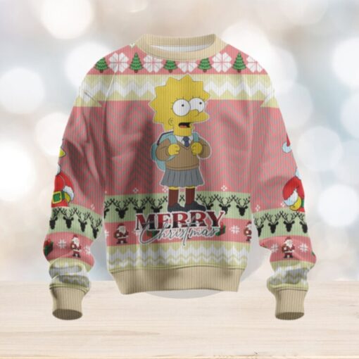 The Simpsons Schoolgirl Lisa Christmas Marge Ugly Christmas Sweater