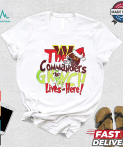 The Washington Commanders Grinch Lives Here Christmas T Shirt