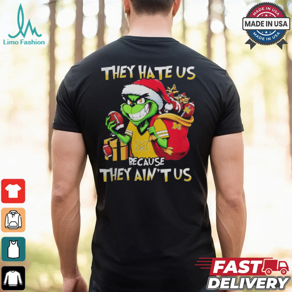 They Hate Us Because They Ain’t Us Grinch Vs Michigan Wolverines Football Christmas Shirt They Hate Us Because They Ain’t Us Grinch Vs Michigan Wolverines Football Christmas Shirt