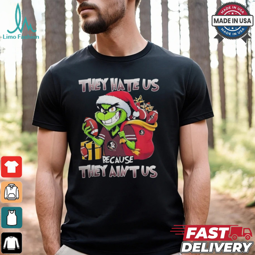 They Hate Us Because They Ain’t Us Grinch X Florida State Seminoles Football Christmas Shirt They Hate Us Because They Ain’t Us Grinch X Florida State Seminoles Football Christmas Shirt