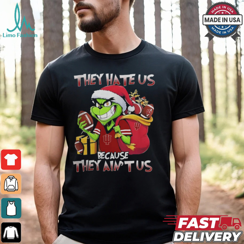 They Hate Us Because They Ain’t Us Grinch X Indiana Hoosiers Christmas 2024 Shirt They Hate Us Because They Ain’t Us Grinch X Indiana Hoosiers Christmas 2024 Shirt