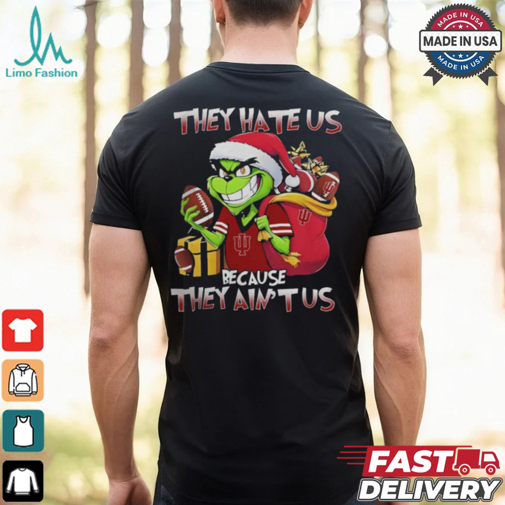 They Hate Us Because They Ain’t Us Grinch X Indiana Hoosiers Christmas 2024 Shirt They Hate Us Because They Ain’t Us Grinch X Indiana Hoosiers Christmas 2024 Shirt