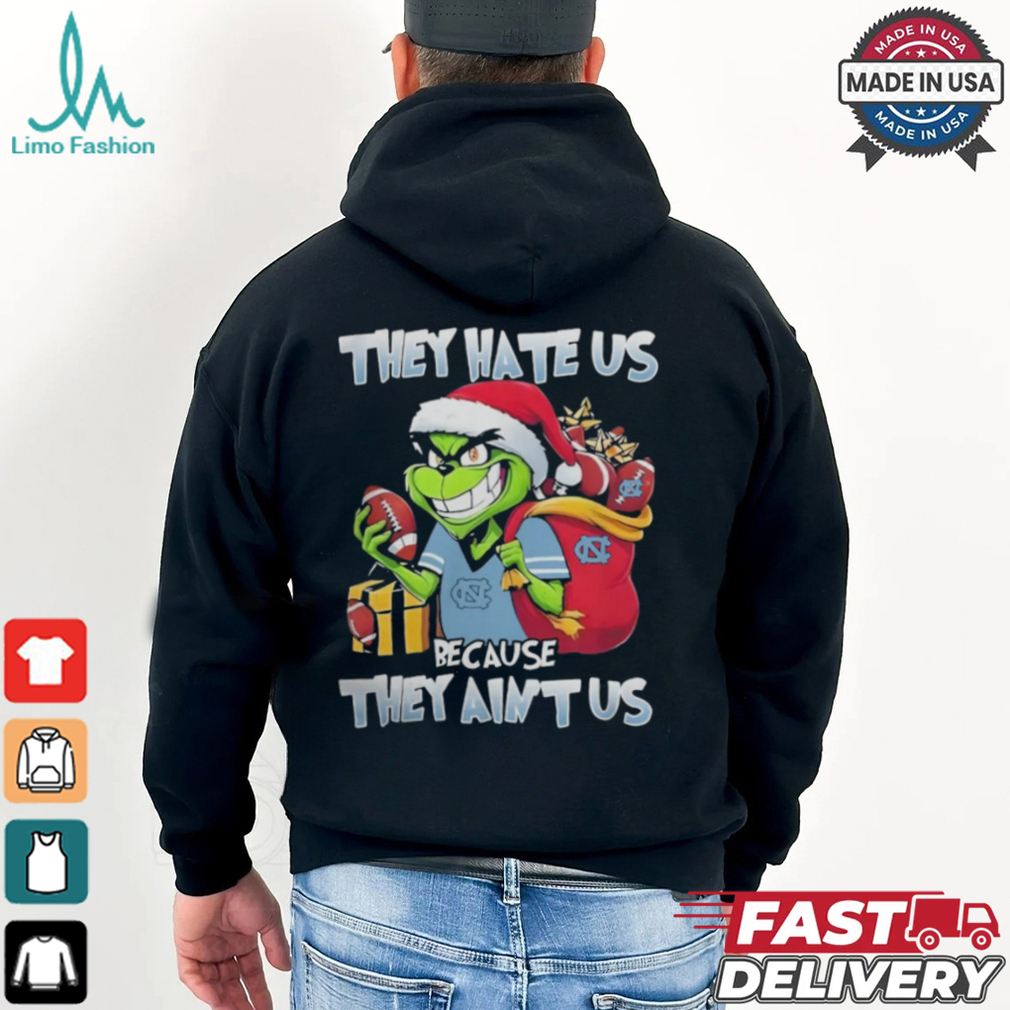 They Hate Us Because They Ain’t Us Grinch X North Carolina Tar Heels Football Christmas Shirt They Hate Us Because They Ain’t Us Grinch X North Carolina Tar Heels Football Christmas Shirt