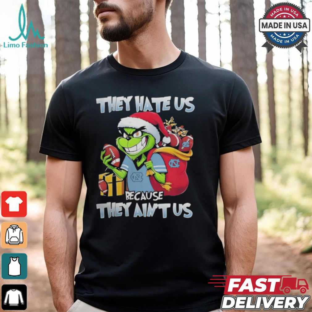 They Hate Us Because They Ain’t Us Grinch X North Carolina Tar Heels Football Christmas Shirt They Hate Us Because They Ain’t Us Grinch X North Carolina Tar Heels Football Christmas Shirt