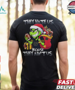 They Hate Us Because They Ain’t Us Grinch X Notre Dame Fighting Irish Christmas 2024 Shirt