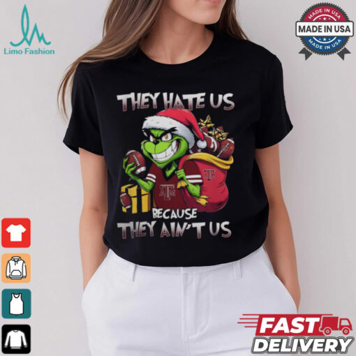 They Hate Us Because They Ain’t Us Grinch X Texas A&M Aggies Christmas 2024 Shirt