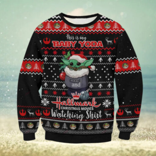 This Is My Baby Yoda Hallmark Christmas Movies Watching Ugly Sweater