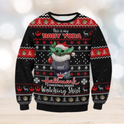 This Is My Baby Yoda Hallmark Christmas Movies Watching Ugly Sweater
