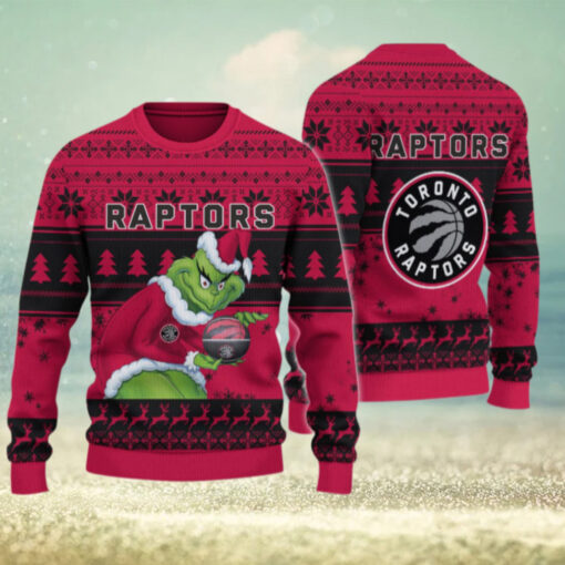 Toronto Raptors Grinch Christmas Ugly Sweater