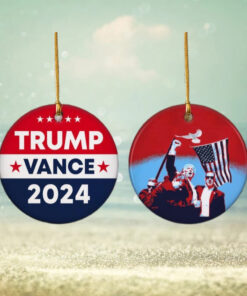 Trump Vance 2024 Christmas Ornament, Trump For President Holiday Ornament