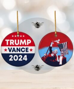 Trump Vance 2024 Christmas Ornament, Trump For President Holiday Ornament