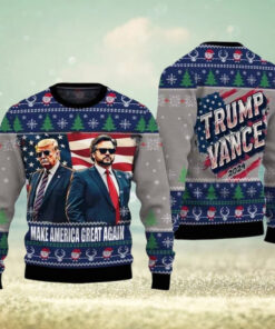 Trump Vance Make America Great Again 2024 Ugly Christmas Sweater