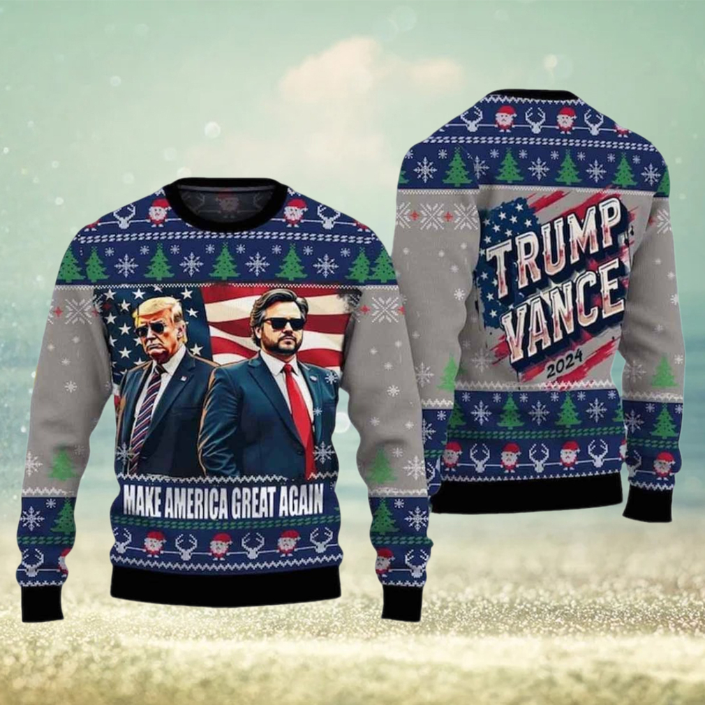 Trump Vance Make America Great Again 2024 Ugly Christmas Sweater Trump Vance Make America Great Again 2024 Ugly Christmas Sweater
