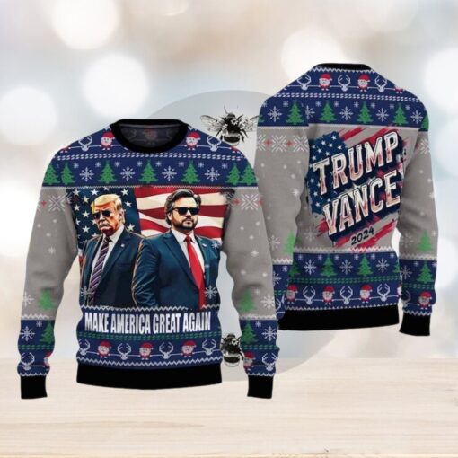 Trump Vance Make America Great Again 2024 Ugly Christmas Sweater