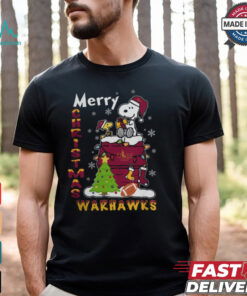 ULM Warhawks Snoopy And Woodstock Merry Christmas Shirt