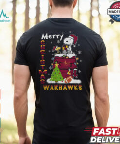 ULM Warhawks Snoopy And Woodstock Merry Christmas Shirt