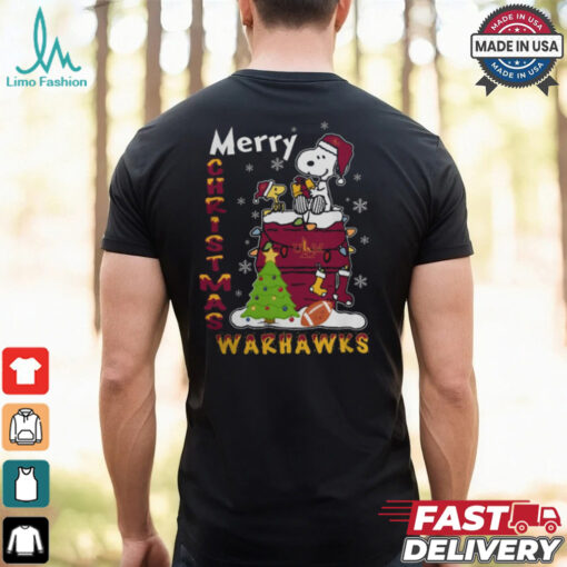 ULM Warhawks Snoopy And Woodstock Merry Christmas Shirt
