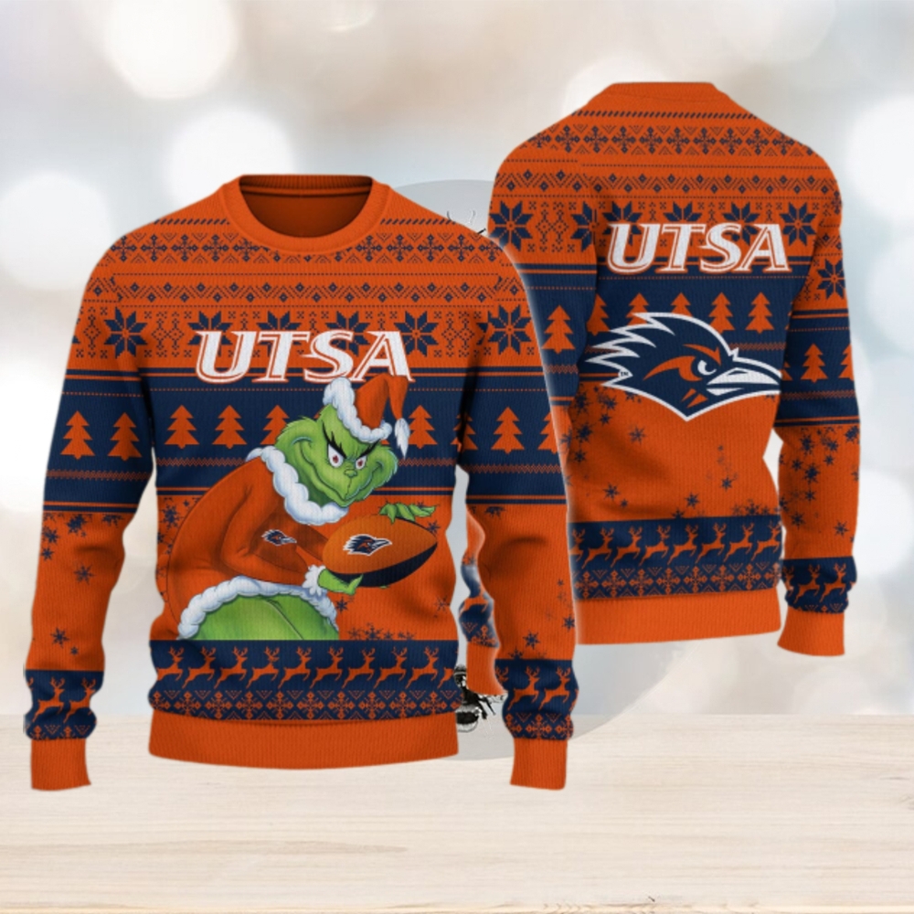 UTSA Roadrunners Grinch Ugly Christmas Sweater UTSA Roadrunners Grinch Ugly Christmas Sweater