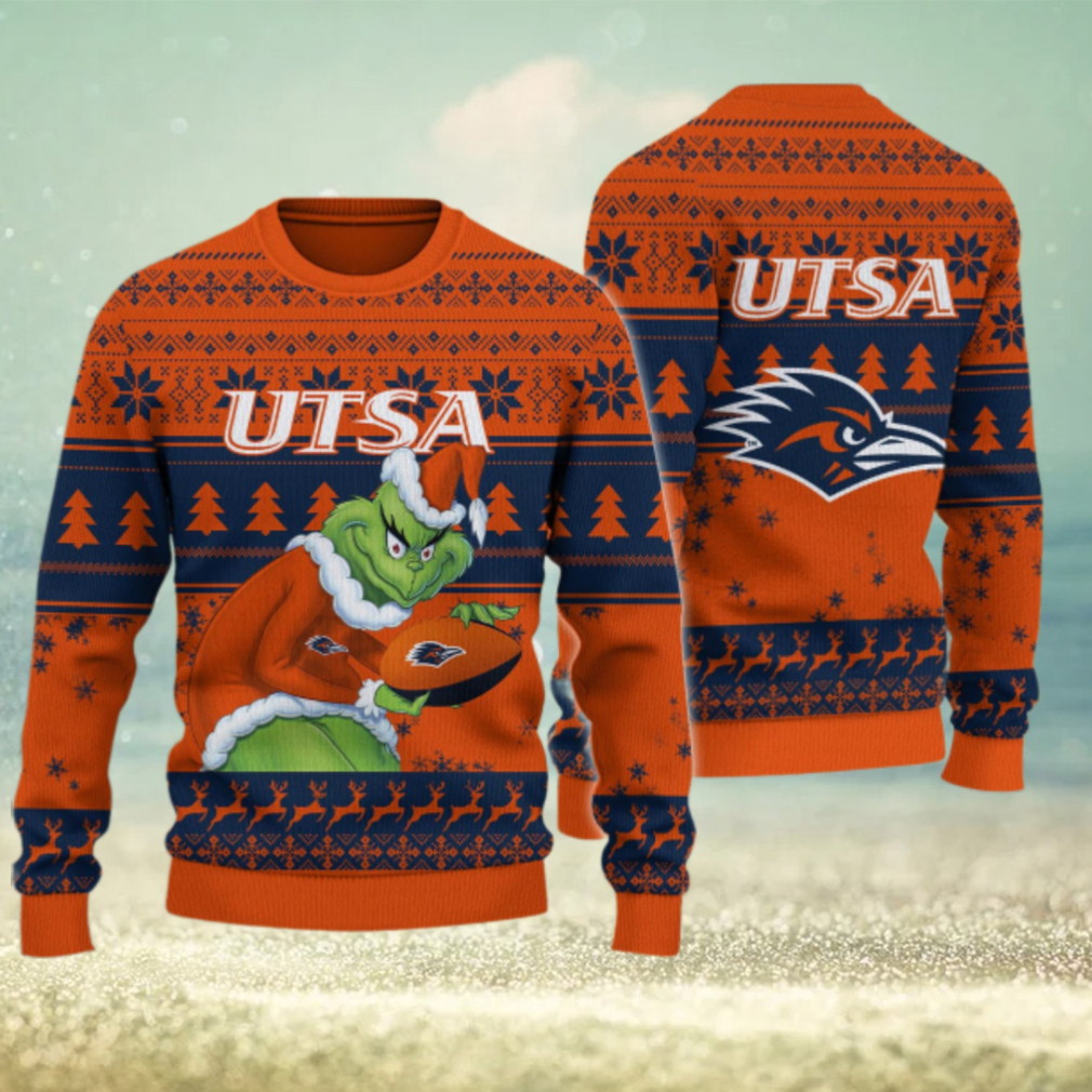 UTSA Roadrunners Grinch Ugly Christmas Sweater UTSA Roadrunners Grinch Ugly Christmas Sweater