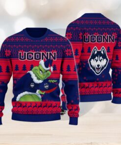 Uconn Huskies Grinch Ugly Christmas Sweater