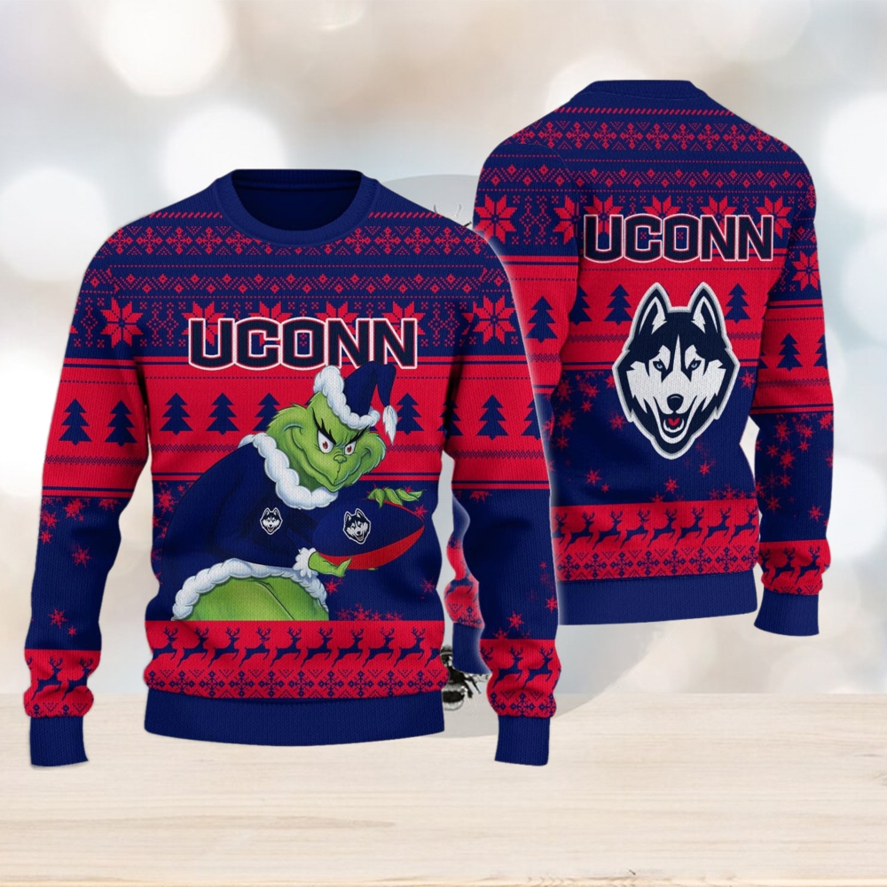 Uconn Huskies Grinch Ugly Christmas Sweater Uconn Huskies Grinch Ugly Christmas Sweater