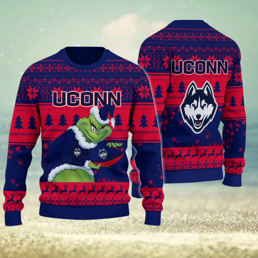 Uconn Huskies Grinch Ugly Christmas Sweater Uconn Huskies Grinch Ugly Christmas Sweater