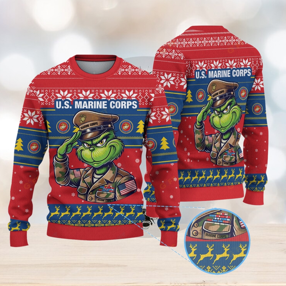 United States Marine Corps x GrinchUgly Sweater United States Marine Corps x GrinchUgly Sweater