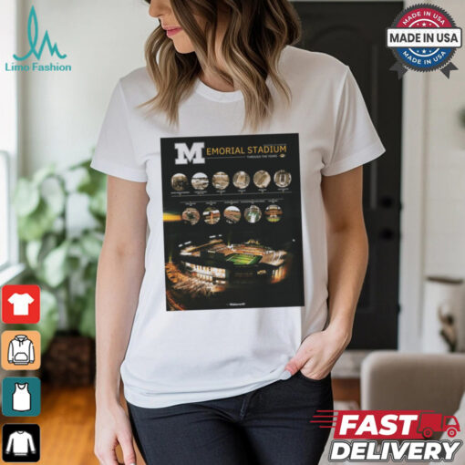University Of Missouri Tigers Memorial Stadium Through The Years Poster t shirt