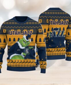 Utah Jazz Grinch Christmas Ugly Sweater
