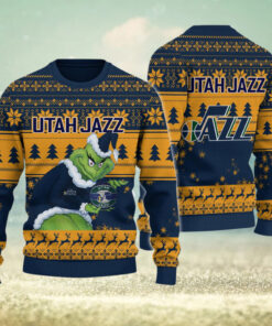 Utah Jazz Grinch Christmas Ugly Sweater
