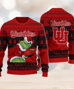 Utah Utes Grinch Ugly Christmas Sweater