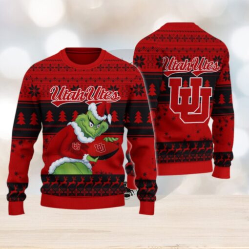 Utah Utes Grinch Ugly Christmas Sweater