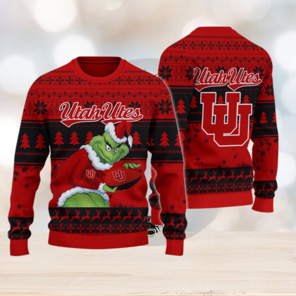 Utah Utes Grinch Ugly Christmas Sweater Utah Utes Grinch Ugly Christmas Sweater