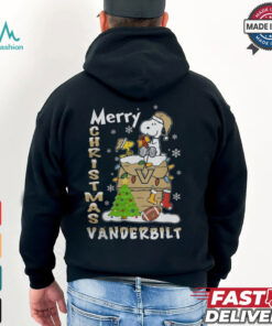 Vanderbilt Commodores Snoopy And Woodstock Merry Christmas Shirt