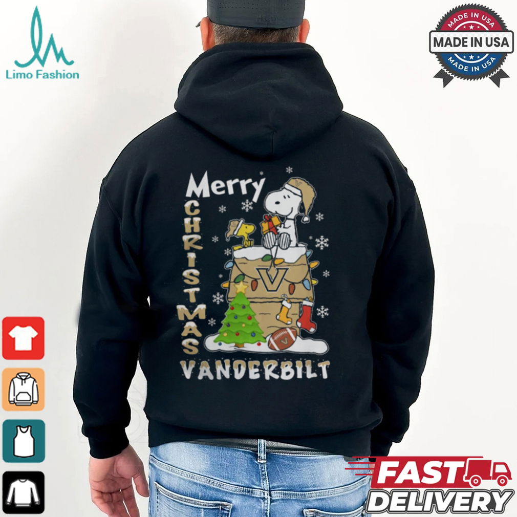 Vanderbilt Commodores Snoopy And Woodstock Merry Christmas Shirt Vanderbilt Commodores Snoopy And Woodstock Merry Christmas Shirt