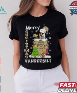 Vanderbilt Commodores Snoopy And Woodstock Merry Christmas Shirt