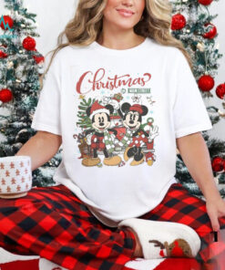 Vintage Disney Christmas On Main Street Shirt, Mickey Minnie Very Merry Christmas Party 2024 Shirt