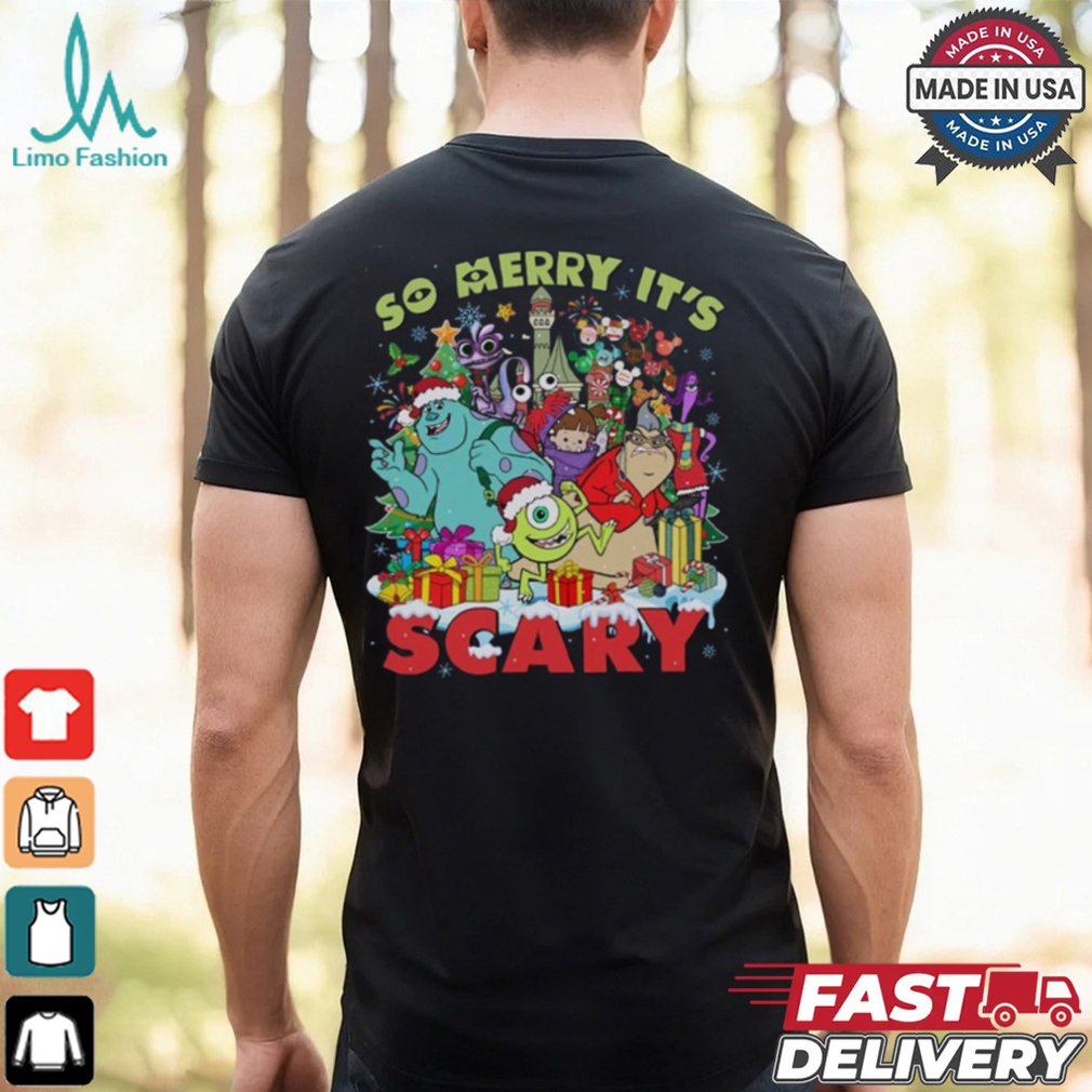 Vintage Disneyland Pixar Monsters Inc Christmas So Merry It's Scary Shirt Vintage Disneyland Pixar Monsters Inc Christmas So Merry It's Scary Shirt