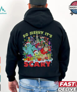 Vintage Disneyland Pixar Monsters Inc Christmas So Merry It's Scary Shirt