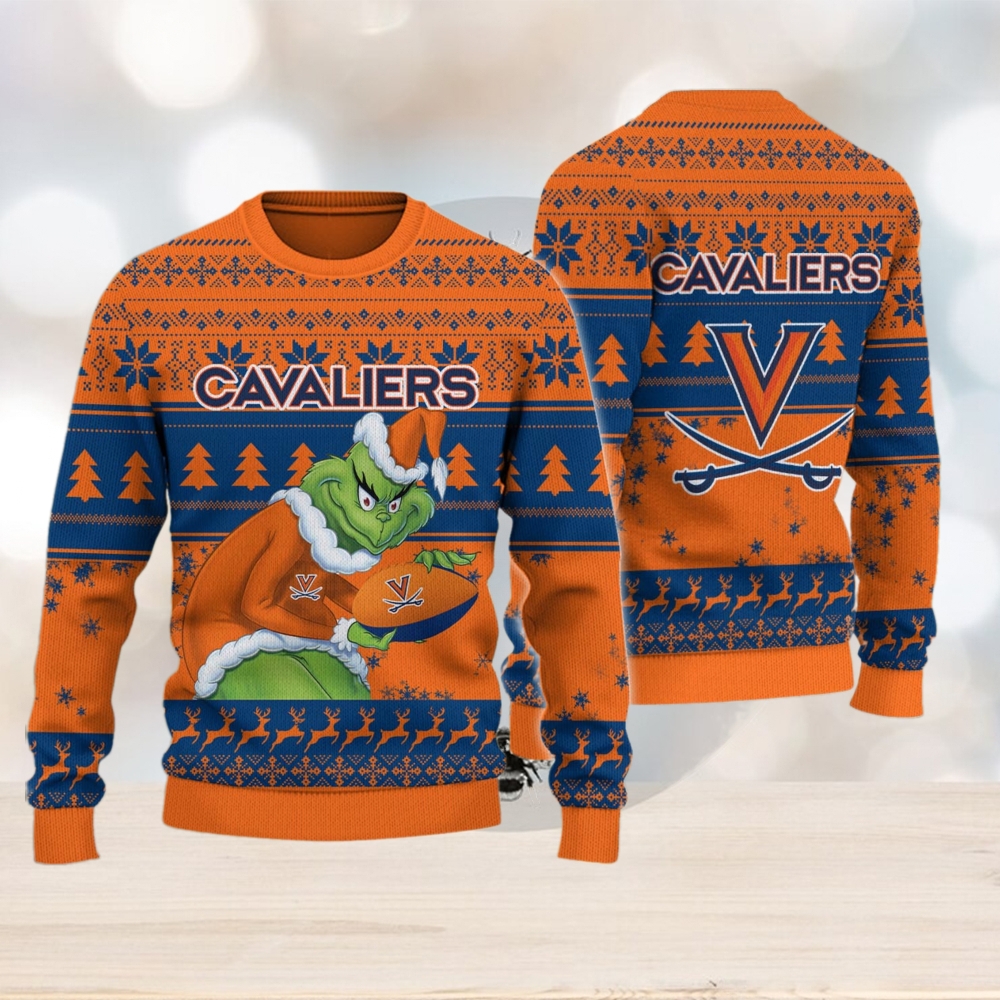 Virginia Cavaliers Grinch Ugly Christmas Sweater Virginia Cavaliers Grinch Ugly Christmas Sweater