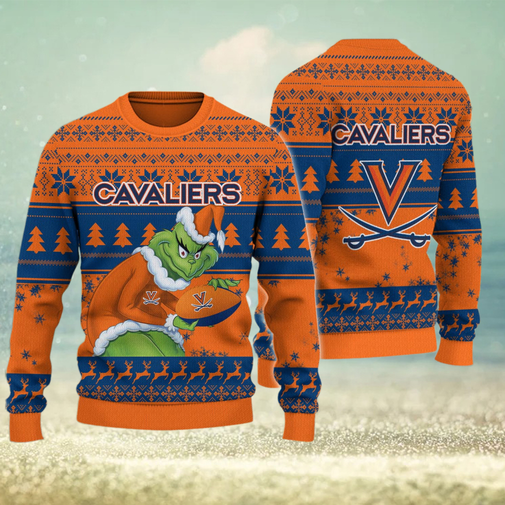 Virginia Cavaliers Grinch Ugly Christmas Sweater Virginia Cavaliers Grinch Ugly Christmas Sweater