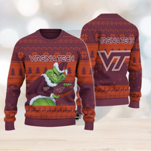 Virginia Tech Hokies Grinch Ugly Christmas Sweater