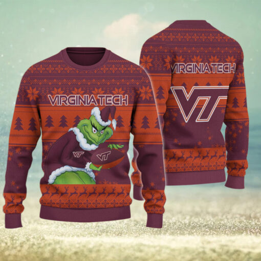 Virginia Tech Hokies Grinch Ugly Christmas Sweater