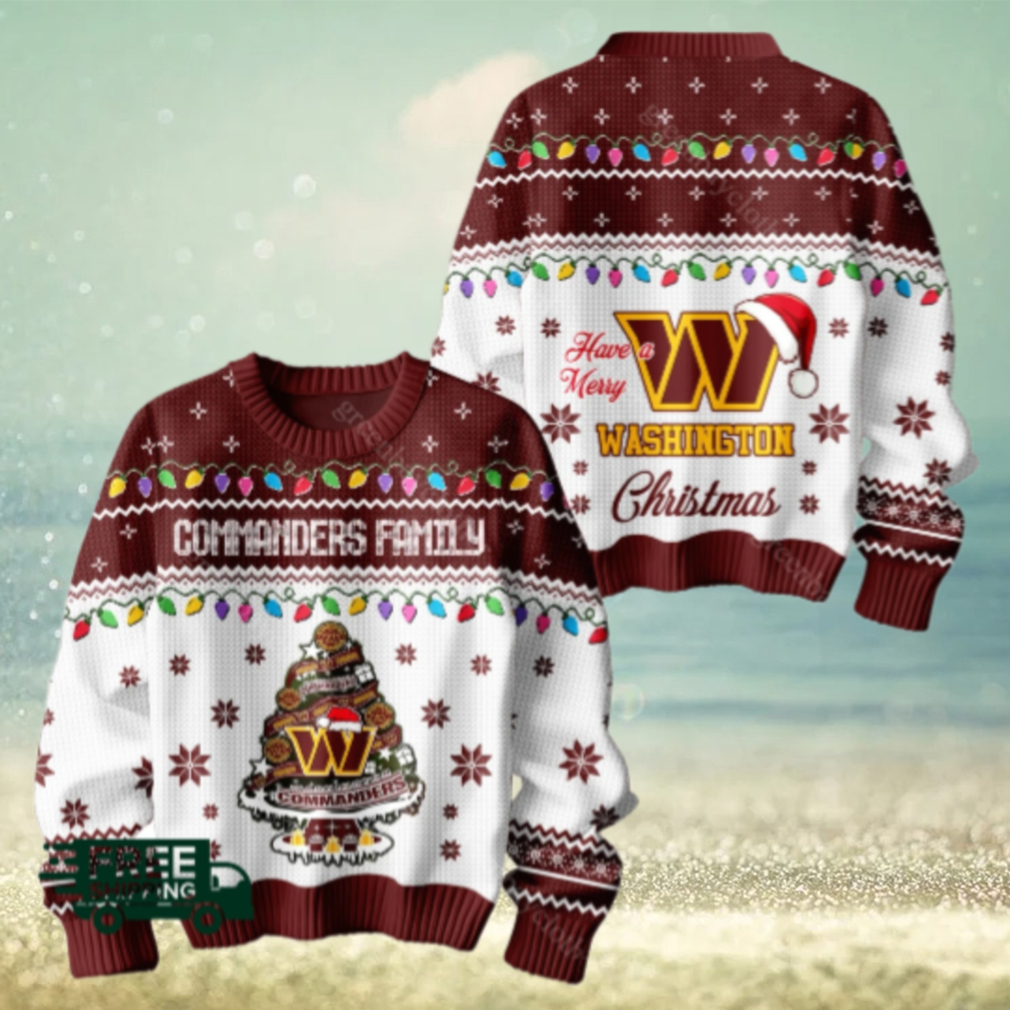 Washington Commanders Family Ugly Christmas Sweater