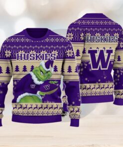 Washington Huskies Grinch Ugly Christmas Sweater