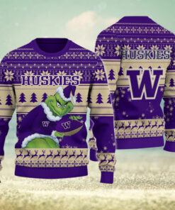 Washington Huskies Grinch Ugly Christmas Sweater