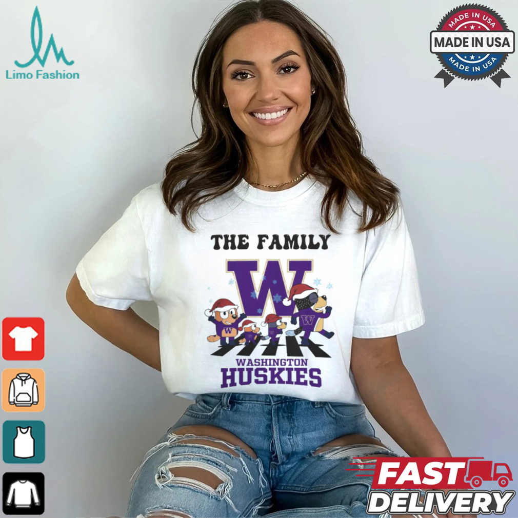Washington Huskies X Family Bluey Merry Christmas 2024 Shirt Washington Huskies X Family Bluey Merry Christmas 2024 Shirt