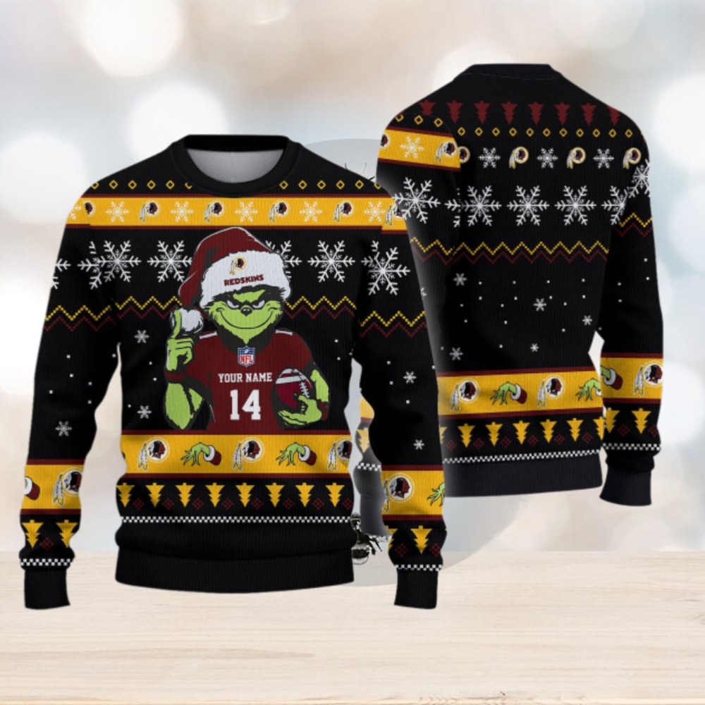 Washington Redskin Custom Chrismas Ugly Sweater Washington Redskin Custom Chrismas Ugly Sweater